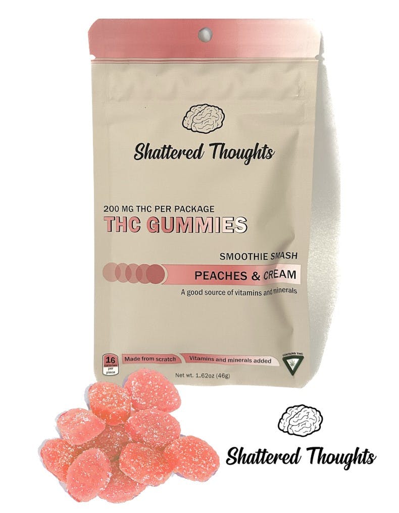 Shattered Thoughts - 100mg Gummies - Peaches & Cream