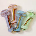 3.5" Slyme Pipe w/Rasta Lines - Assorted Colors - Thumbnail 2