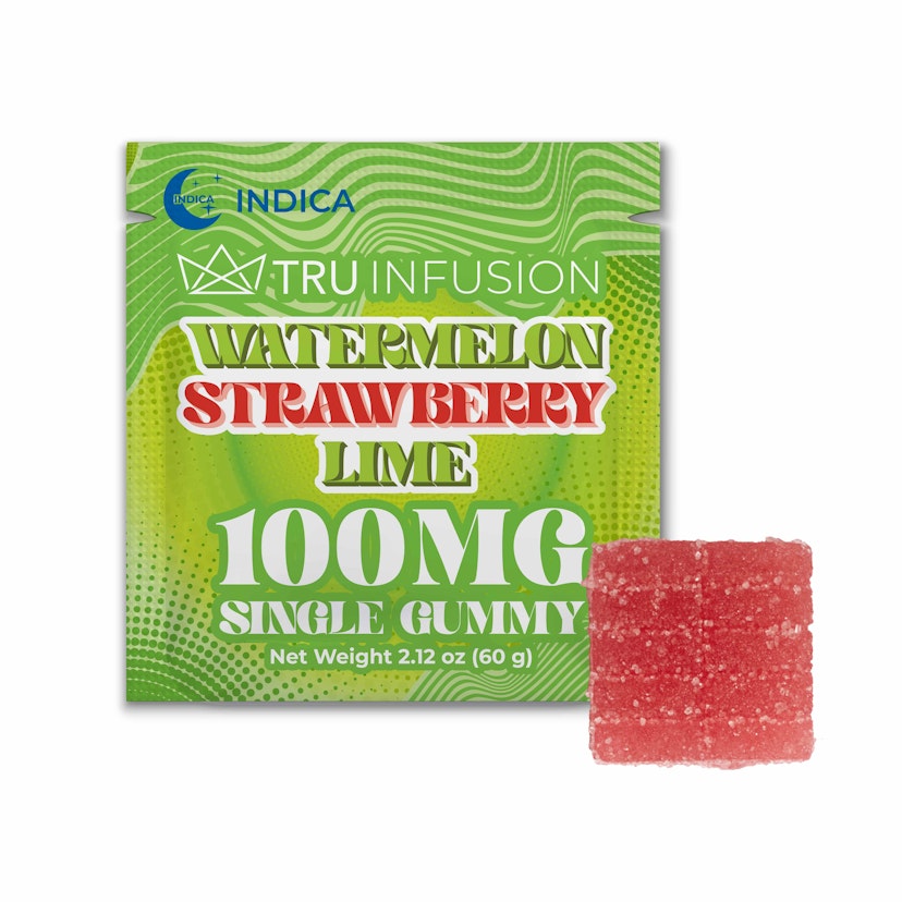 Tru Infusion Edibles: Single Watermelon Strawberry Lime Gummie 100mg