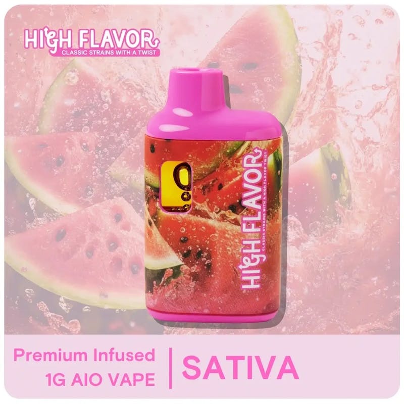 Product High Flavor - Watermelon White Widow Disposable Vape (1g)