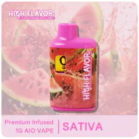 Product High Flavor - Watermelon White Widow Disposable Vape (1g)