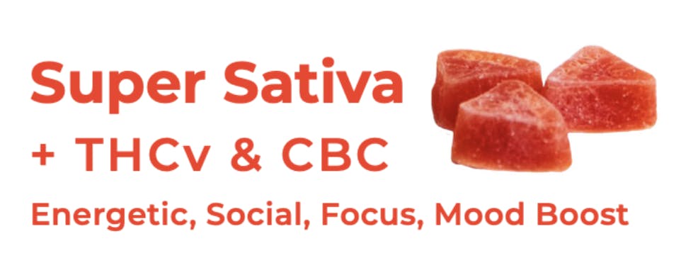 image of Super Sativa Tangerine (2:1 THC:CBD + THCv & CBC) – Waterless Live Rosin, Fast Acting Gummies – 10 pieces (100mg)