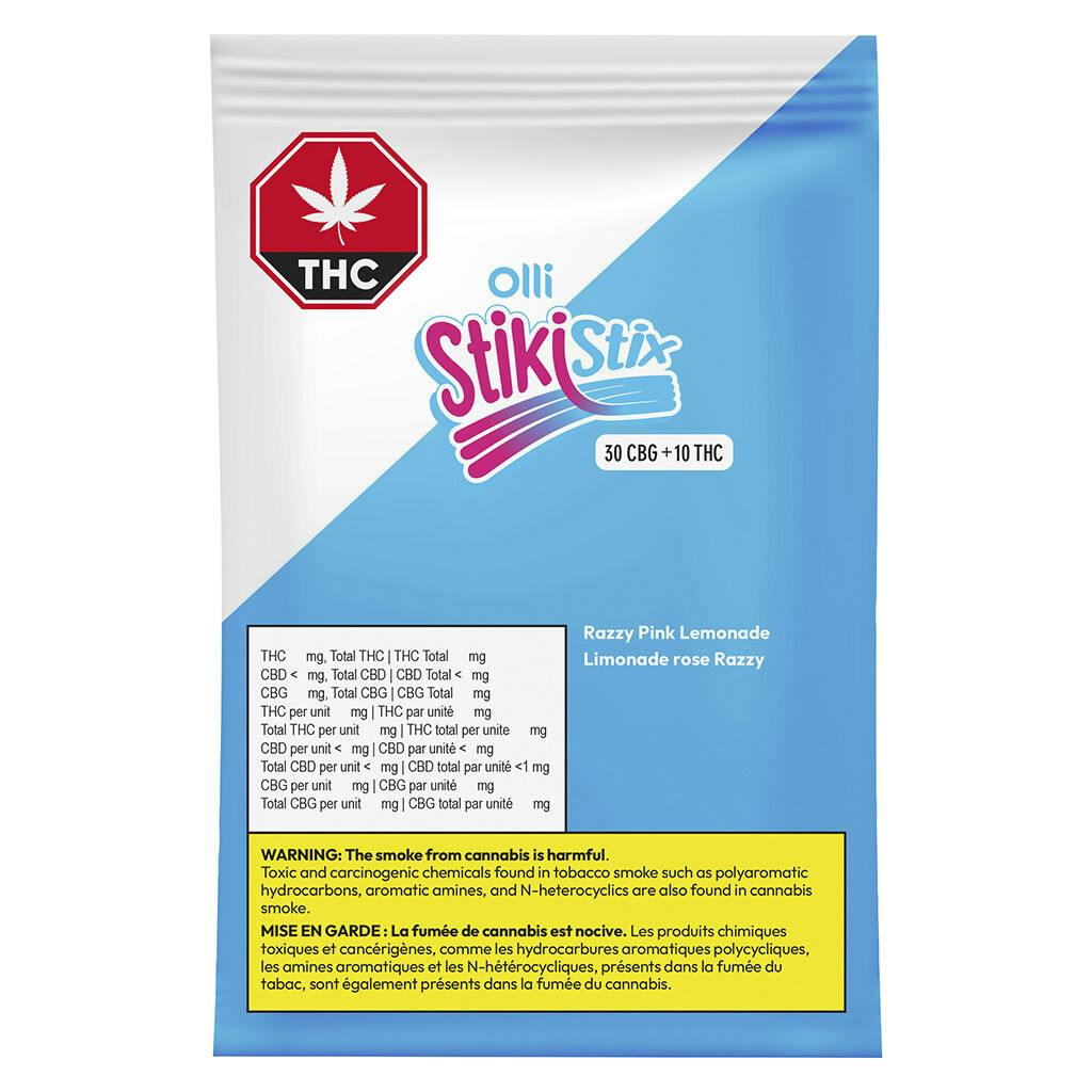 Olli stikistix - 3:1 razzy pink lemonade cbg/thc - 1 pack