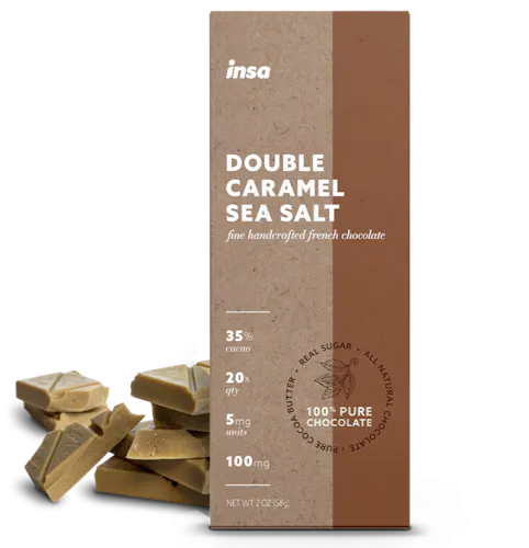 Double Caramel Sea Salt Chocolate Bar | 100mg-1