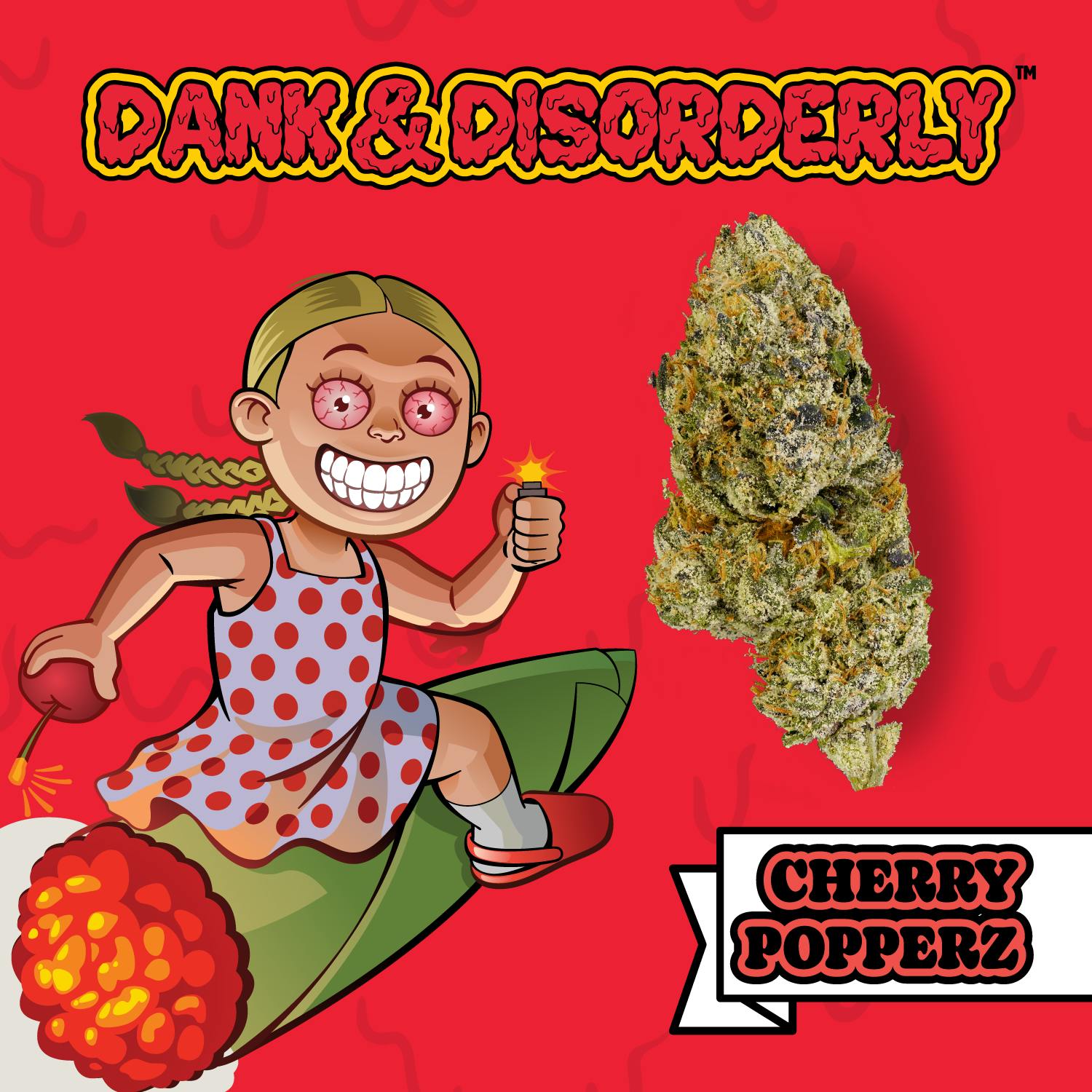 Dank and Disorderly 1g Preroll Cherry Popperz