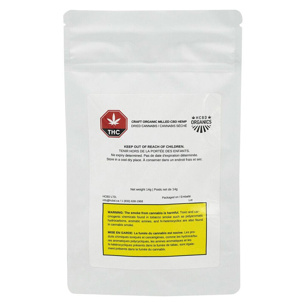 HCBD ORGANICS - Craft Organic Milled CBD Hemp