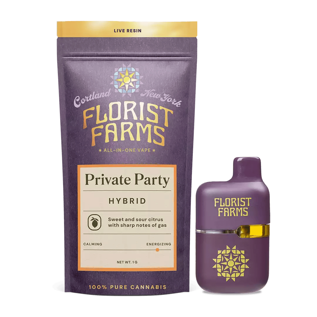 Private Party • Disposable Live Resin Vape | 1g by Florist Farms