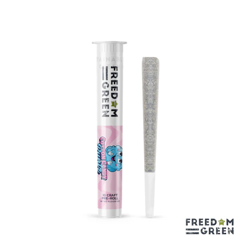 Freedom Green - 1g Preroll - Cotton Candy Runtz