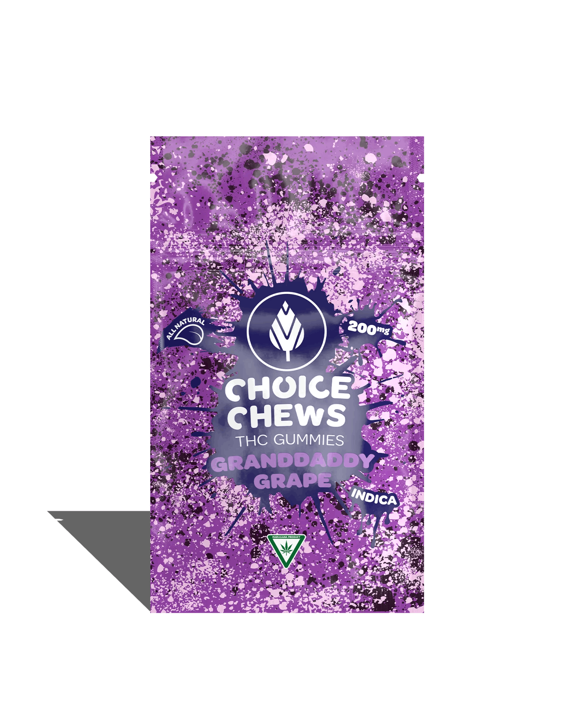 Choice Chews - 200mg Gummies - Granddaddy Grape (Indica)