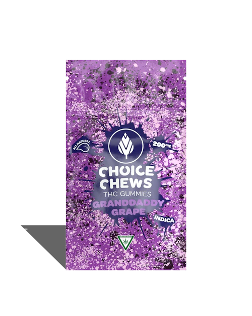 Choice Chews - 200mg Gummies - Granddaddy Grape (Indica)