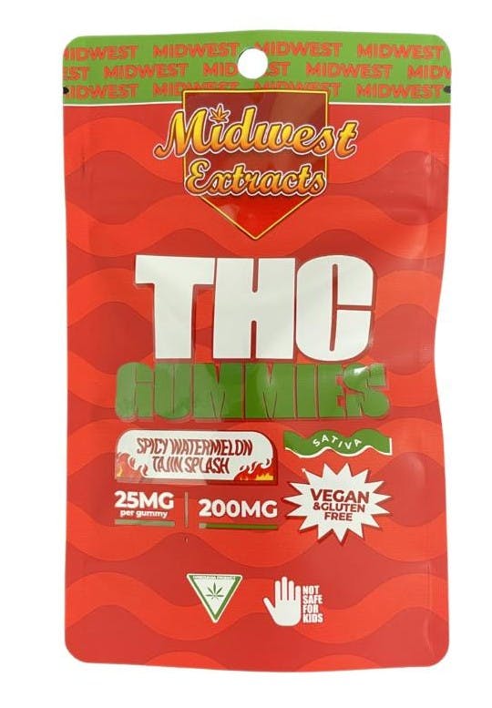 MIDWEST EXTRACTS | SPICY WATERMELON TAJIN GUMMIES - 8PK | 200MG