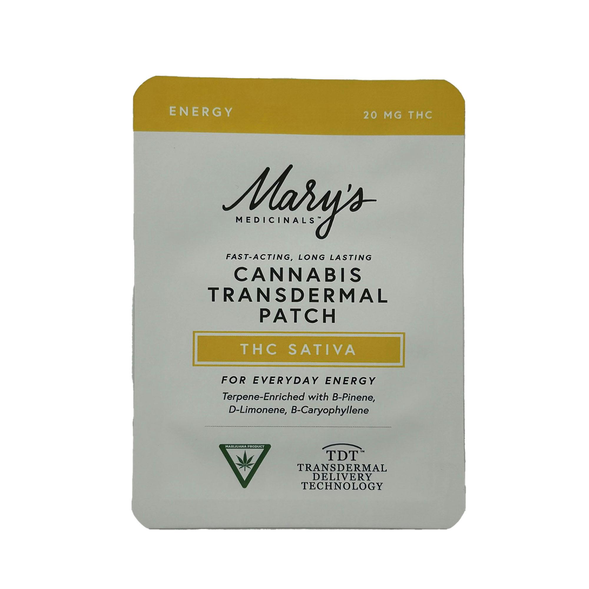 Mary's - 20mg THC Transdermal Patch - Sativa