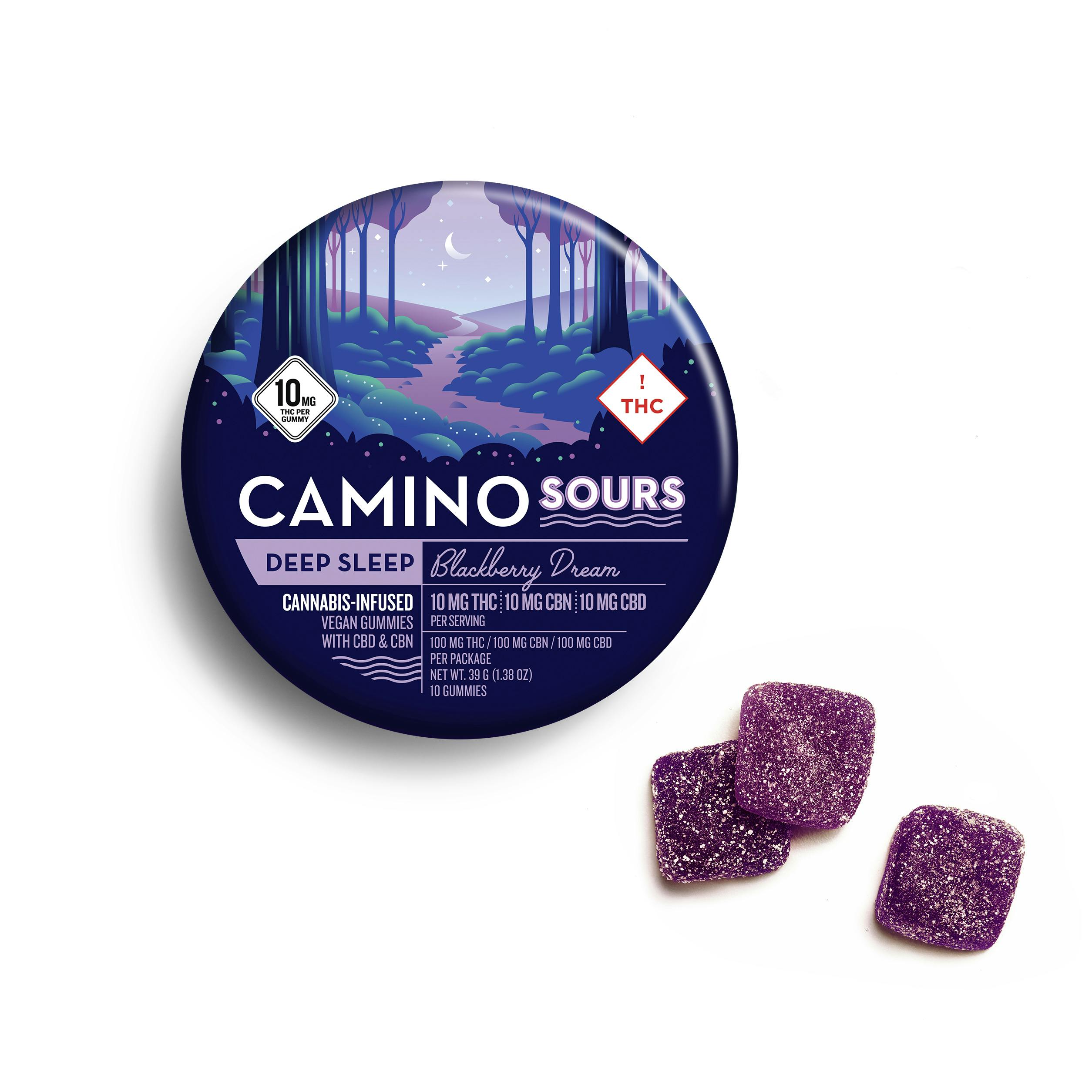 Camino Sours | 10pk Blackberry Dream | 10mg THC 10mg CBD 10mg CBN