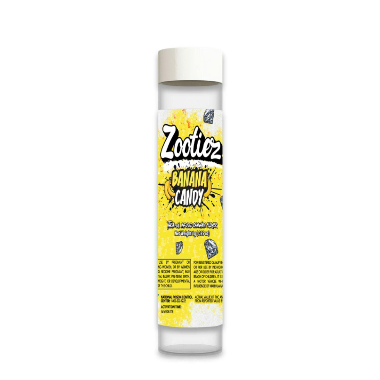 Zootiez - Infused Preroll - (1g) - Sativa - **BANANA CANDY** (3/$20)