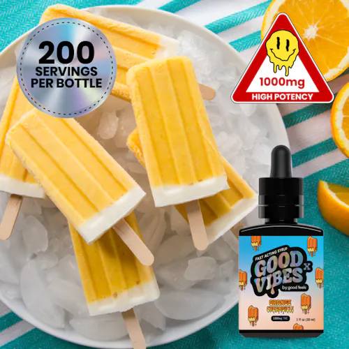Good Vibes X Orange Creamsicle 1000mg THC Tincture Syrup 30mL-1