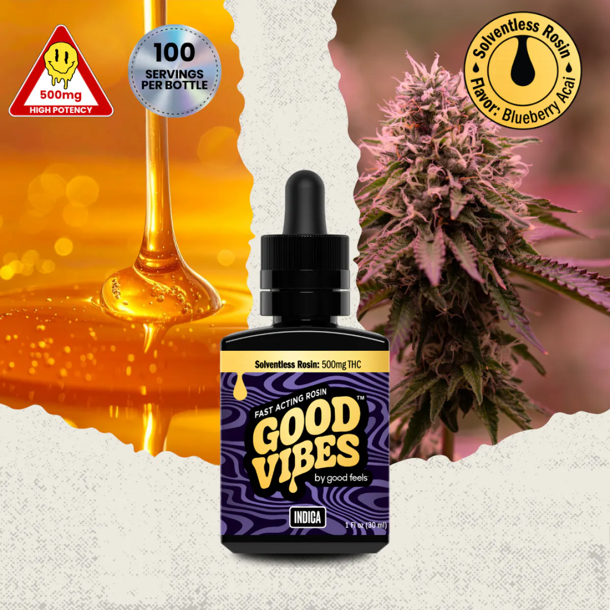 indica vape juice Good Vibes Blueberry Acai Rosin Liquid Gummies Syrup 2.75g Tinctures lost mary thc vape Geek Bar Pulse 2 Size:20mL