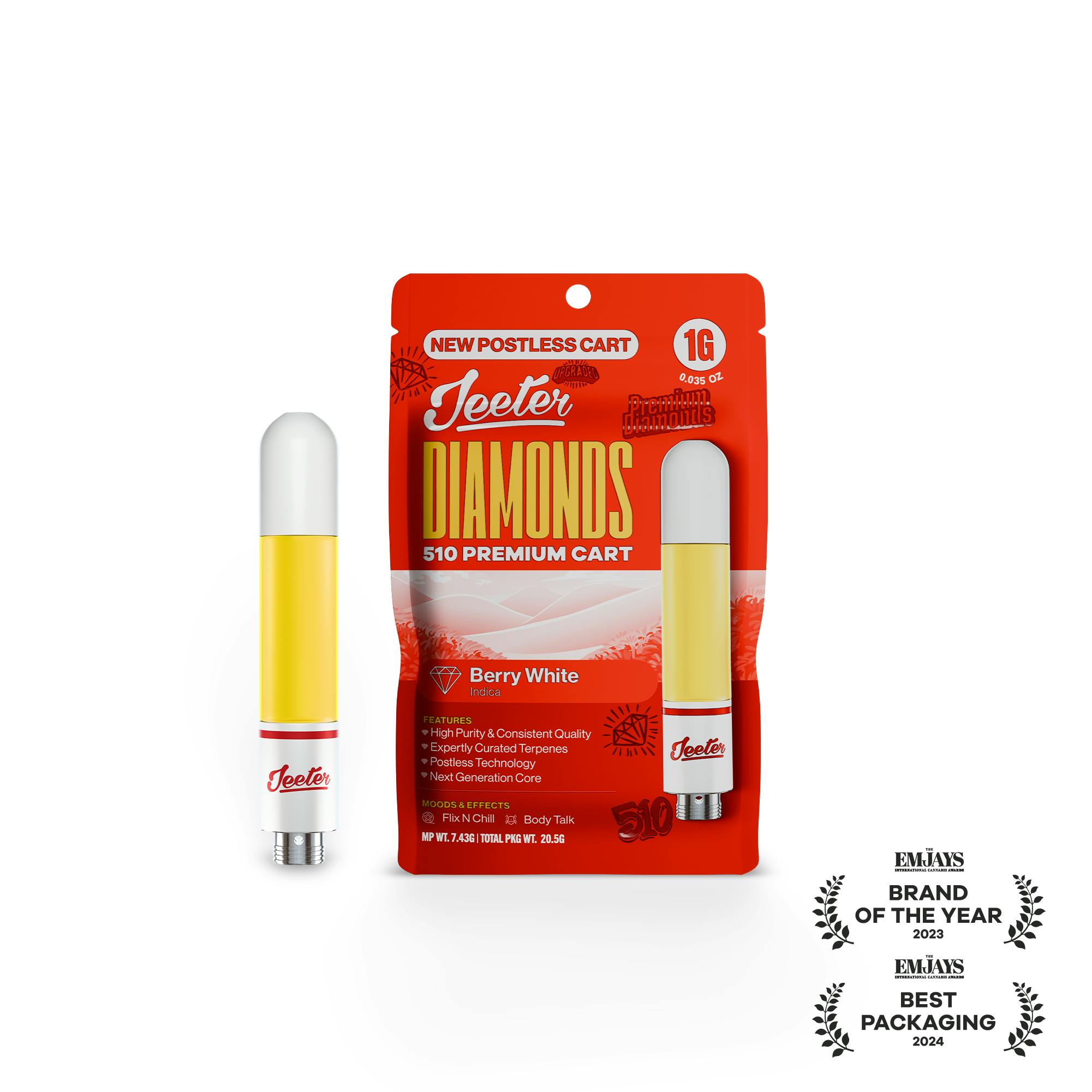 Jeeter | Berry White | Liquid Diamonds 510 Cart | 1g