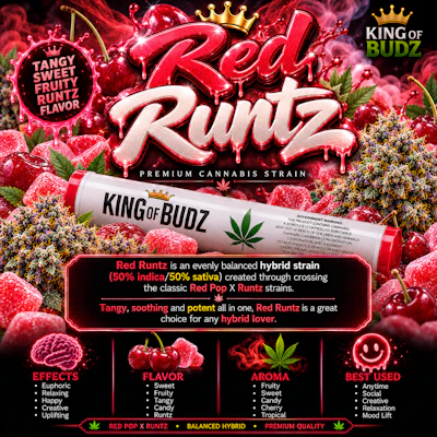 KOB - 1g Preroll - Red Runtz - PRE_ROLLS by King of Budz at King of Budz
