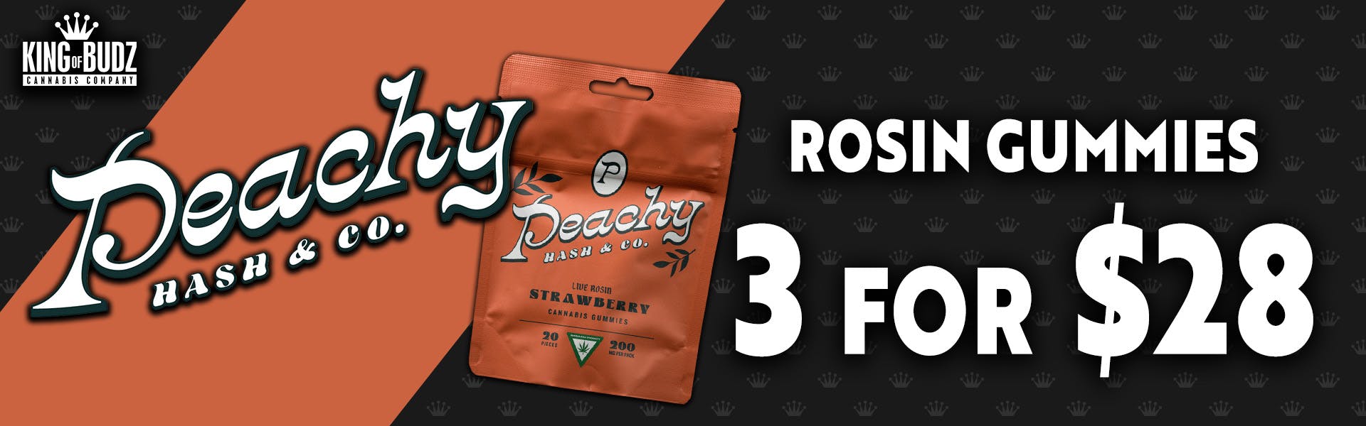 Peachy Rosin Gummies 3/$28