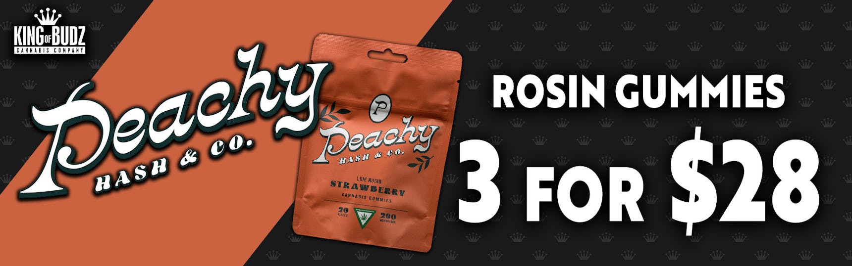 Peachy Rosin Gummies 3/$28