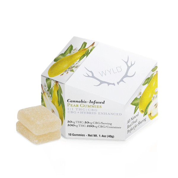 Pear 1:1 CBG + Hybrid Enhanced Gummies