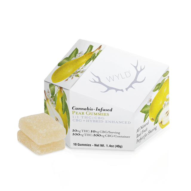 Pear 1:1 CBG + Hybrid Enhanced Gummies - Image 1