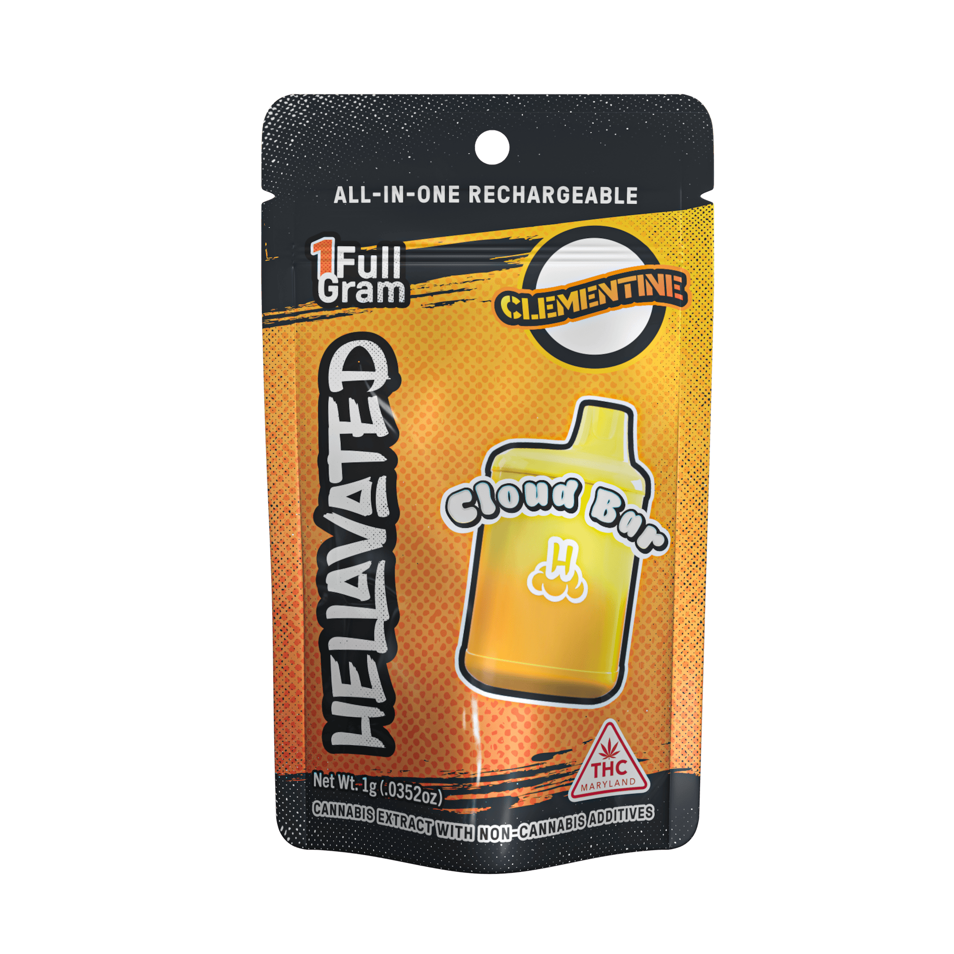 Clementine Cloud Bar 1g - Hellavated - Remedy Maryland