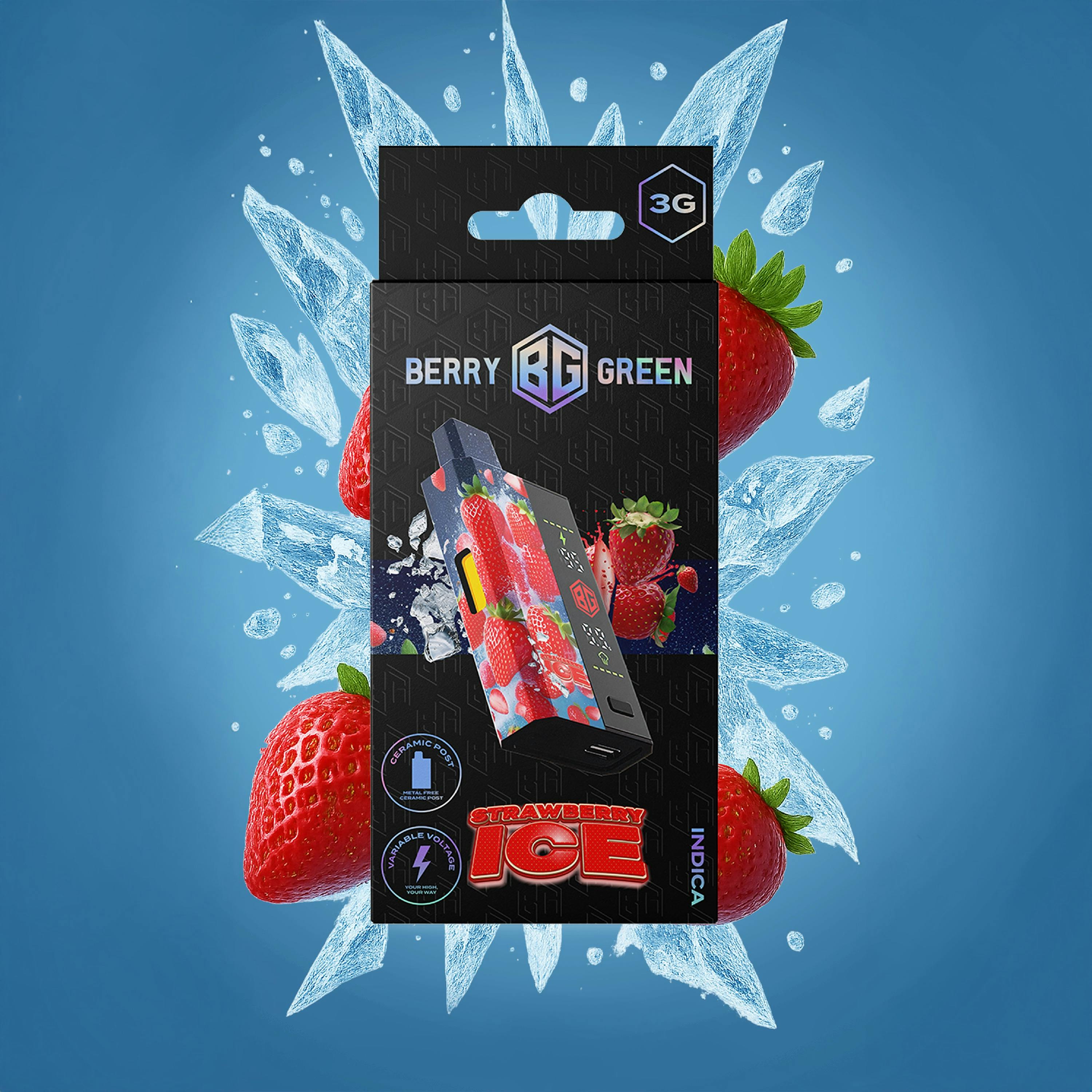 Berry Green - 3g Disposable - Strawberry Ice
