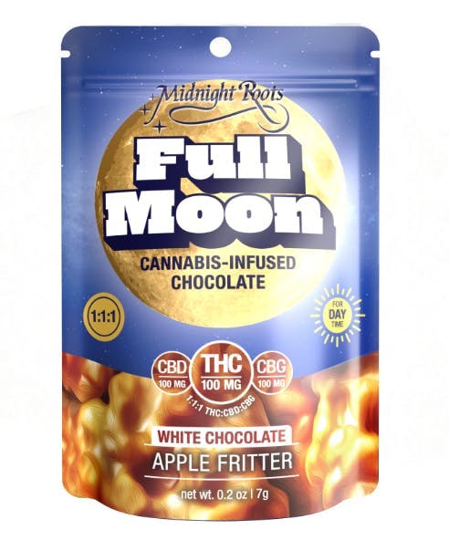 Midnight Roots | Full Moon - 100mg, 1:1:1, THC:CBG:CBD - Apple Fritter