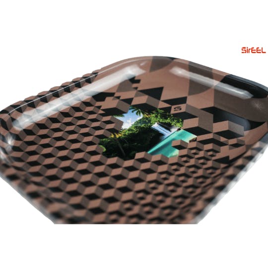 Product: SirEEL | Metal Rolling Tray (Digital Oasis) - 7" x 5.5"