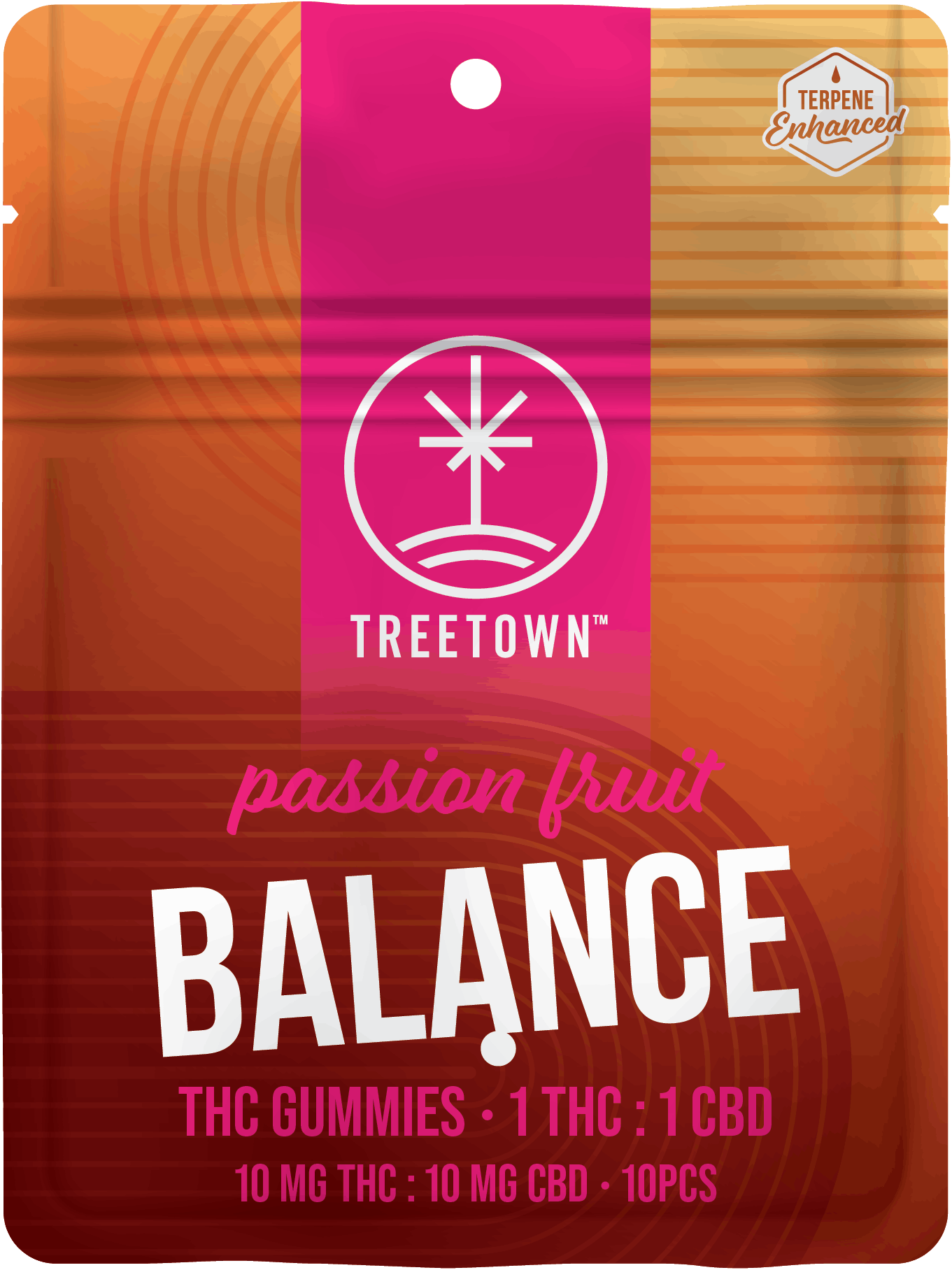 Product: 1:1 Balance | Passion Fruit | 10mg THC x 10mg CBD | TreeTown