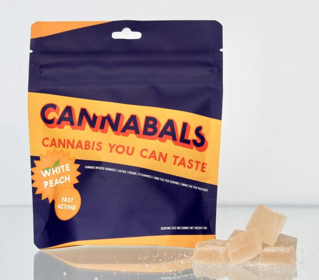 Edibles | Cannibals | White Peach | 100mg | 10pc