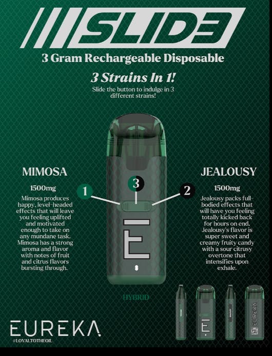 Eureka | Vape | Slide 3-in-1 3G | Hybrid - Mimosa/Jealousy