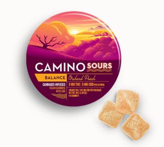 Product: Camino Sours | Orchard Peach |  Gummies - 100mg THC, 100mg CBD