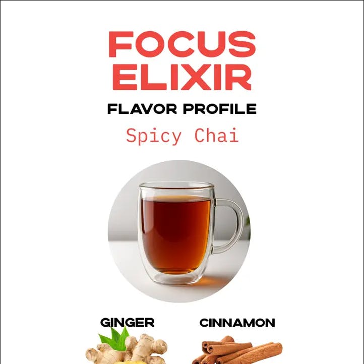 Product: Atomic Fungi | Focus Elixer - Spicy Chai Lions Mane and Cordyceps Mushroom Tea