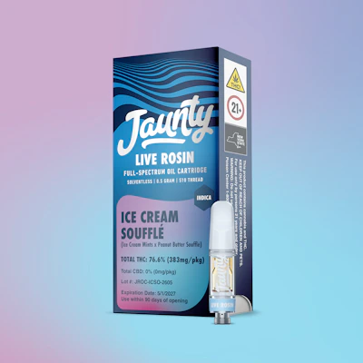 Jaunty - .5g Live Rosin Cart - Ice Cream Souffle - CARTRIDGES by Jaunty at King of Budz