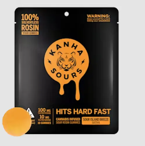 KANHA – Sour Island Breeze – Rosin Sours 100mg 10pk-1