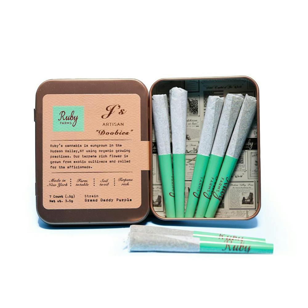 Product Preroll Doobies | Grand Daddy Purple (I) 7 pack| Ruby Farms