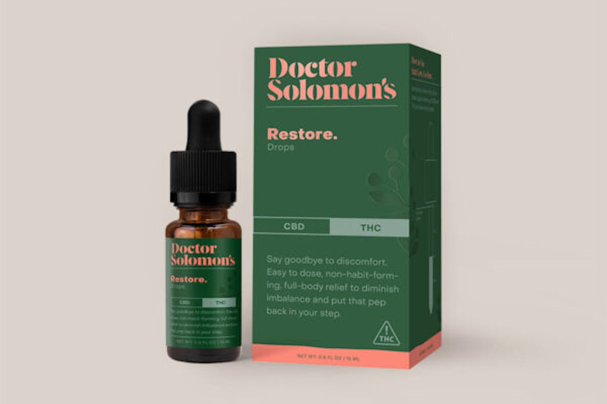 Photo of Dr. Solomon’s 1:1 Restore Drops 100mg (THC:CBD)