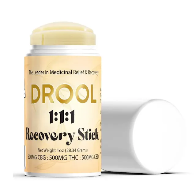 Drool Recovery Stick 1 CBG : 1 THC : 1 CBD 500mg (hybrid, sticks roll ons, 5g)