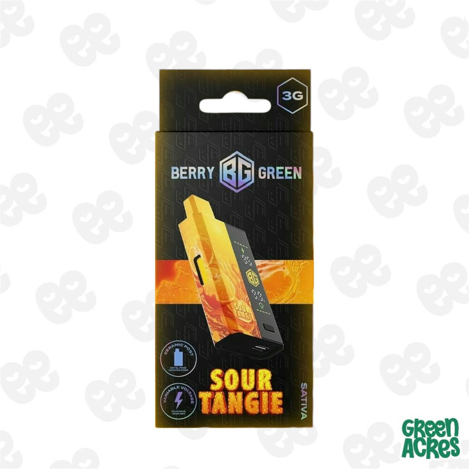 Berry Green: Sour Tangie 3G Vape Disposable | Green Acres - Michigan Ave