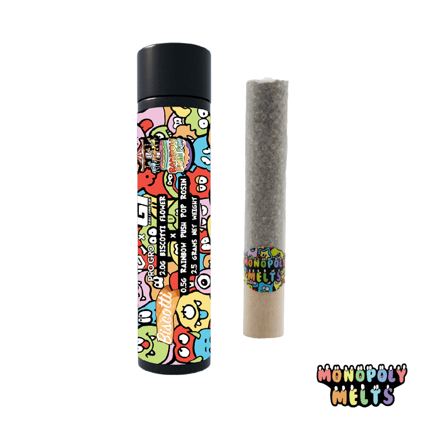 Monopoly Melts - Biscotti x Rainbow Push Pop Hash Donut
