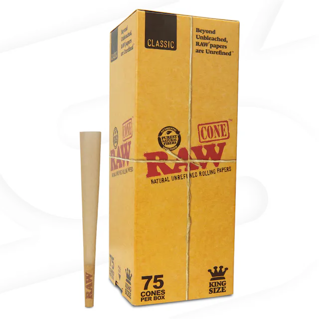 RAW Classic Cones King Size 75pk (papers rolling supplies)