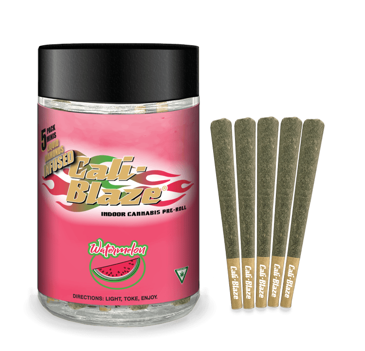 Cali-Blaze - 5-Pack .7g Infused Prerolls - Watermelon
