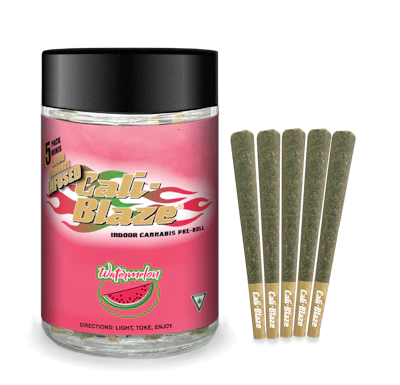 Cali-Blaze - 5-Pack .7g Infused Prerolls - Watermelon