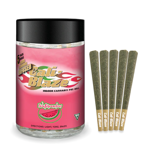 Cali-Blaze - 5-Pack .7g Infused Prerolls - Watermelon