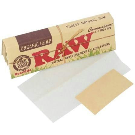 Raw Connoisseur Organic Hemp 1 1/4 50 Leaves + 50 Tips