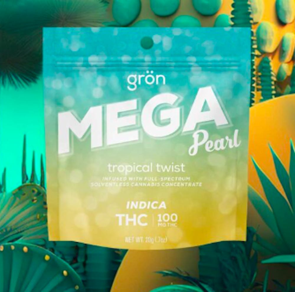 Product Gron | Tropical Twist Mega Pearl | 100mg Indica Single Gummy