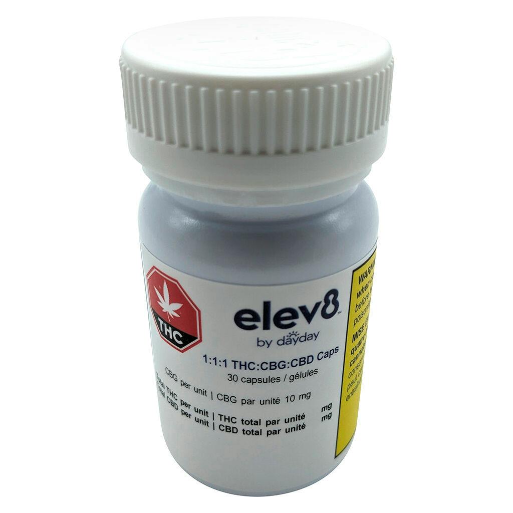 Elev8 by DayDay - 1:1:1 THC:CBG:CBD Caps - 30 caps