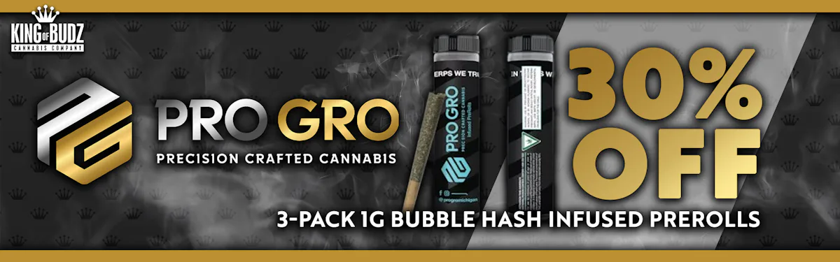 Pro Gro - 3-Pack 1g Bubble Hash Infused Prerolls - 30 Percent Off